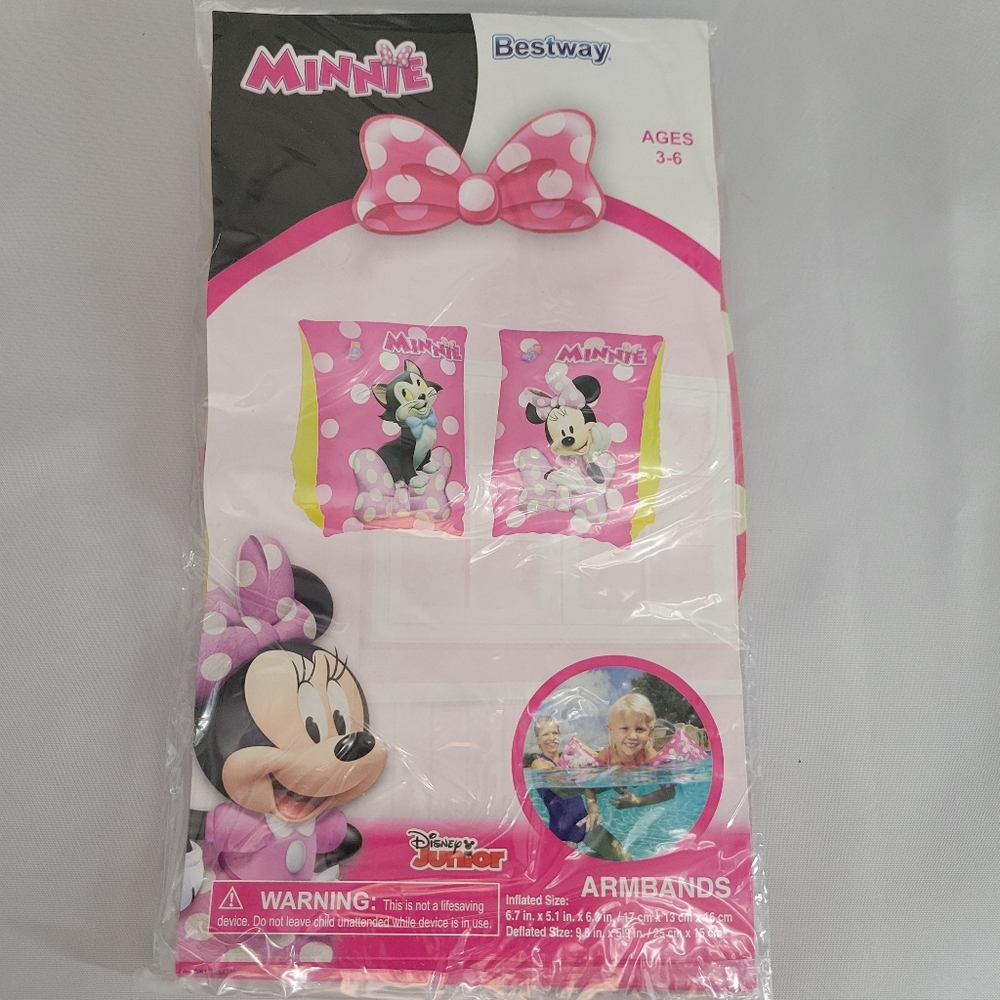 Minnie Mouse and Figaro Swim Armbands for Kids - Ages 3-6